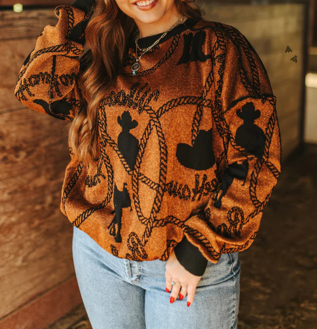 Copper Cowboy Sweater