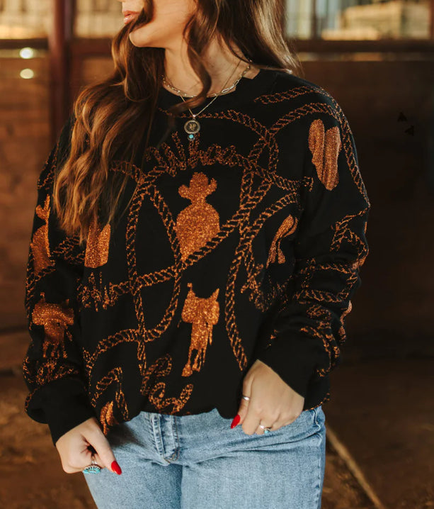 Copper Cowboy Sweater