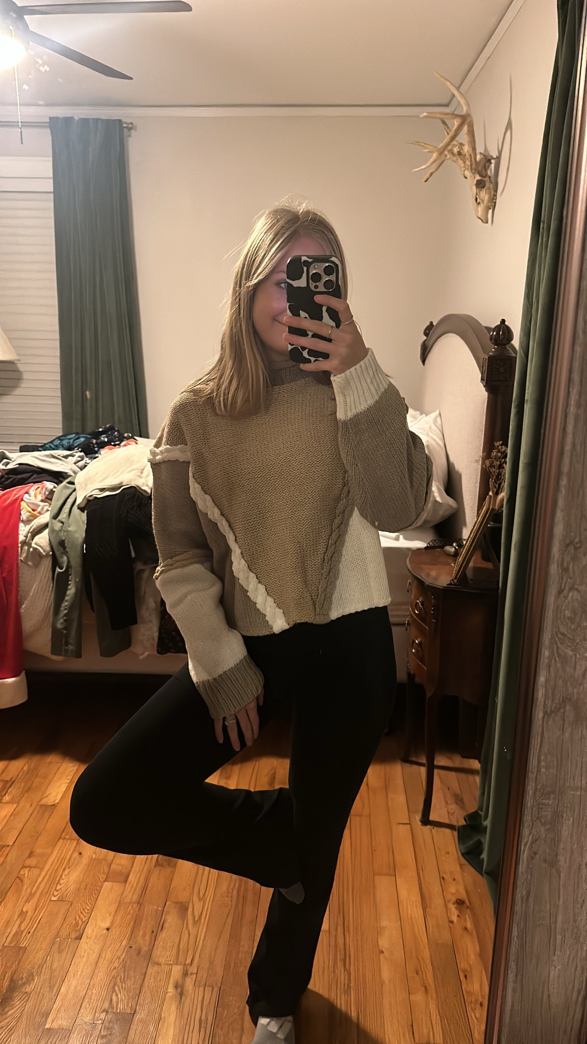 Eleanor Two Tone Crop Sweater