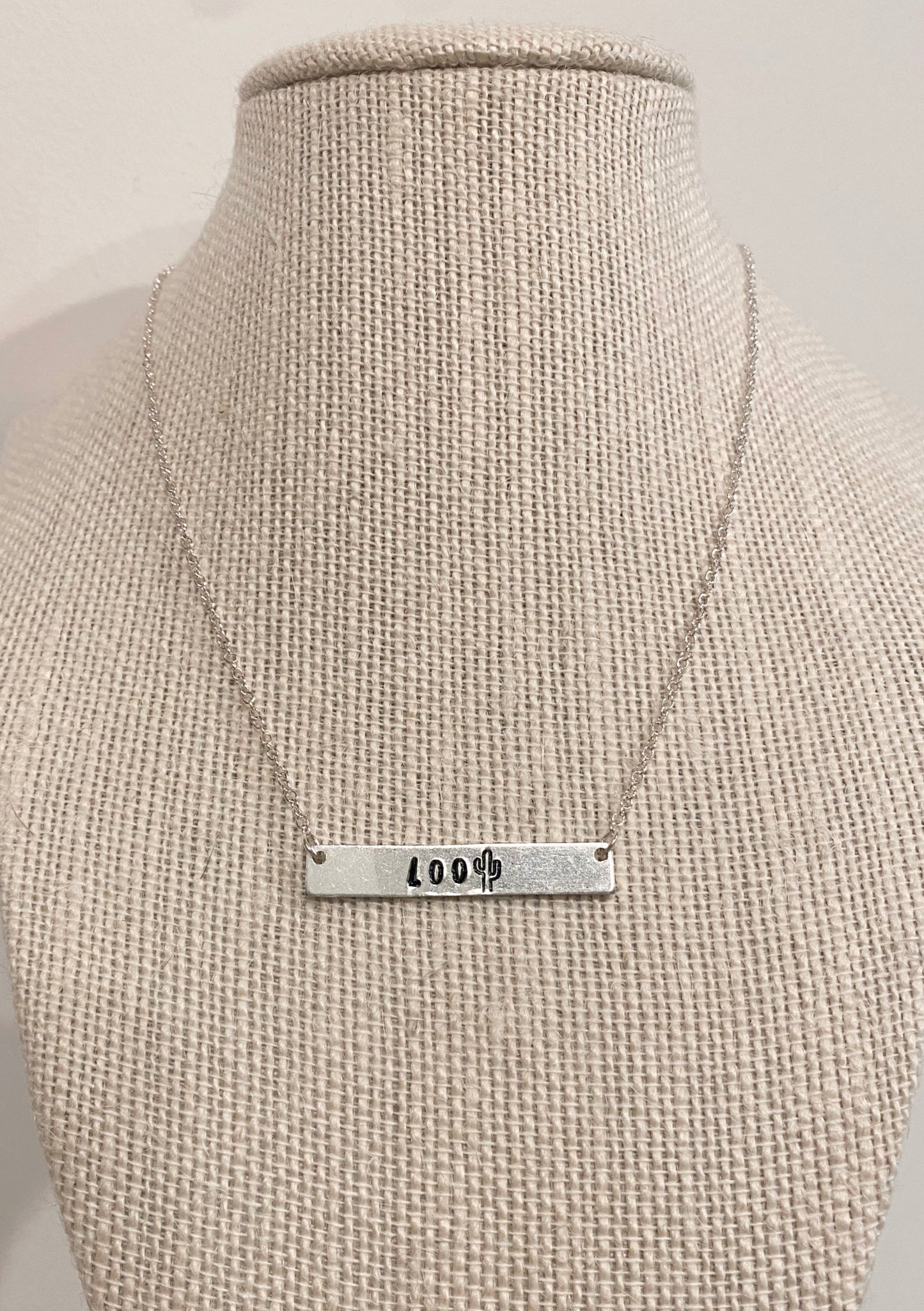 Custom Stamped Bar Necklace